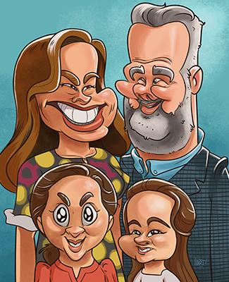 family caricature