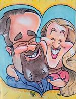 Live Digital Caricature sample of a couple